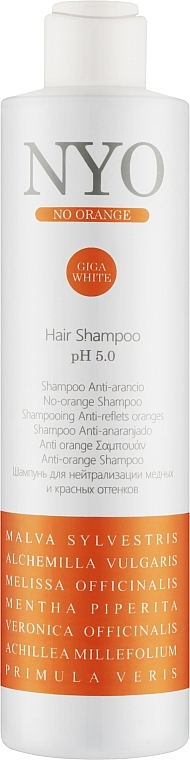 Шампунь для нейтрализации медных и красных оттенков - Faipa Roma Nyo No Orange Hair Shampoo