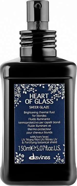 Термозахисний флюїд для надання блиску волоссю відтінку блонд - Davines Heart Of Glass Sheer Glaze — фото N1
