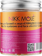 Перламутровий віск для брів і обличчя "Глянцеве золото" - Nikk Mole Wax For Eyebrows And Face Glossy Gold — фото N1