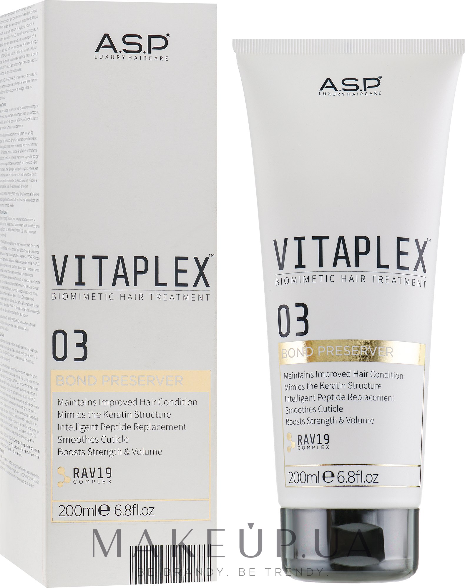 Средство для защиты волос 3 - ASP Vitaplex Biomimetic Hair Treatment Part 3 Bond Preserver — фото 200ml