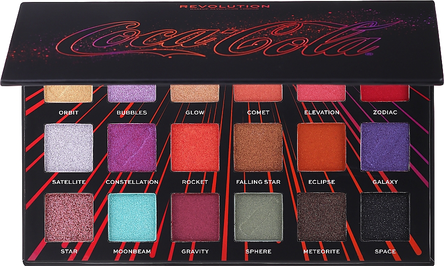 Палетка теней для век - Makeup Revolution x Coca-Cola Creations Shadow Palette — фото N1