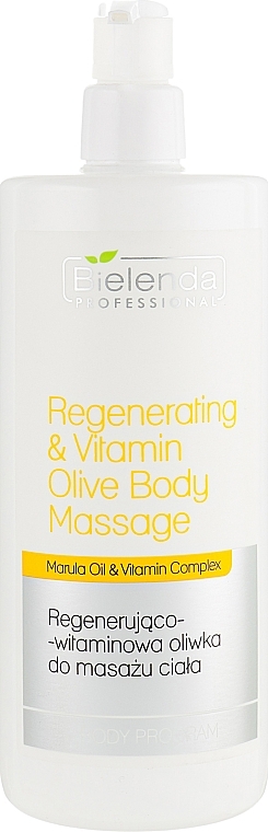 УЦІНКА Олія для масажу  - Bielenda Professional Regenerating & Vitamin Olive Body Massage * — фото N1