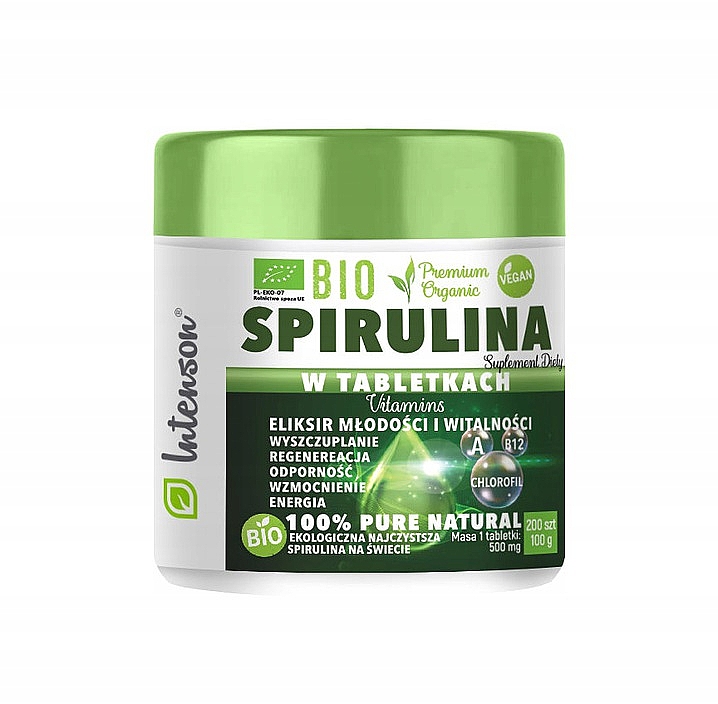 Диетическая добавка "Спирулина", в таблетках - Intenson Bio Spirulina — фото N2