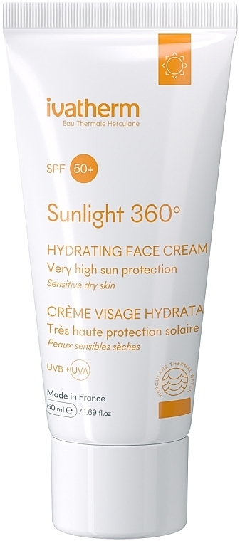 SUNLIGHT сонцезахисний зволожувальний крем SPF 50+ - Ivatherm Sunlight Hydrating Face Cream SPF50 — фото N1