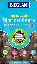 Пробиотик для детей для пищеварения - Bioglan Chocballs for Kids (Milk) 1 Billion — фото N1