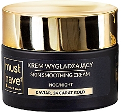 Парфумерія, косметика Розгладжувальний нічний крем з 24-каратним золотом та ікрою - MustHave Prestige Skin Smoothing Cream