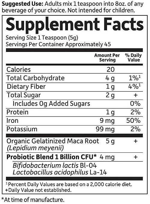 Харчова добавка "Мака корінь", порошок - Garden of Life Mykind Organics Maca Root Powder — фото N2