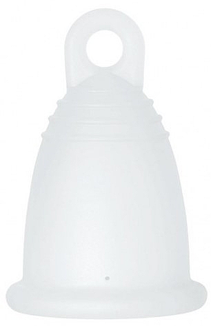 Менструальная чаша с петлей, размер S, прозрачная - MeLuna Sport Menstrual Cup Ring — фото N1