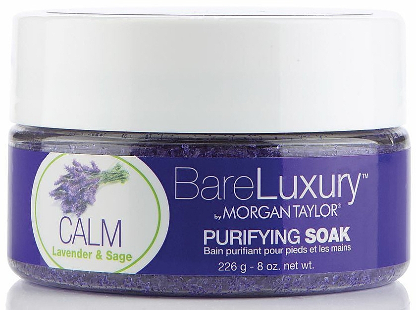 Скраб для рук и ног "Лаванда и шалфей" - Morgan Taylor Bare Luxury Calm Lavender & Sage Purifying Soak — фото N1