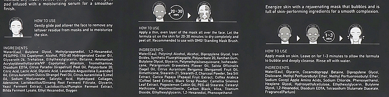 Комплекс чоловічих масок трикомпонентний "Пом'якшення та відновлення" - Double Dare OMG! Man In Black Peel Off Mask Kit — фото N3