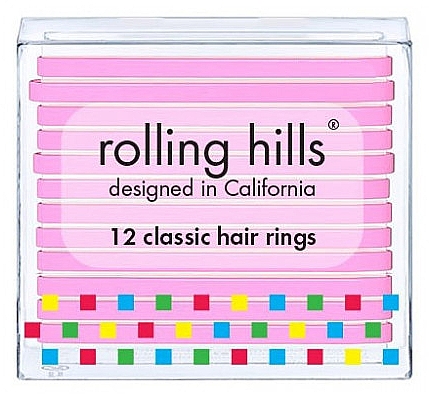 Набір резинок для волосся - Rolling Hills Classic Hair Rings Pink — фото N1