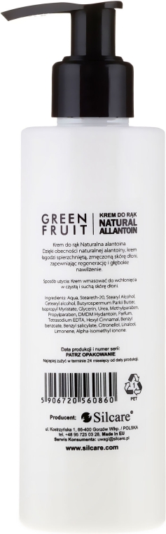 Крем для рук - Silcare Quin Natural Allantoin Green Fruit Hand Cream — фото N2