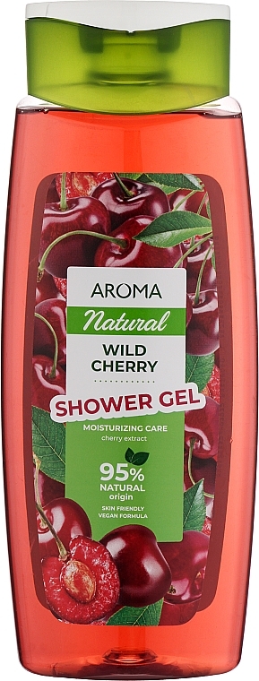 Гель для душа "Дикая вишня" - Aroma Natural Shower Gel — фото N1