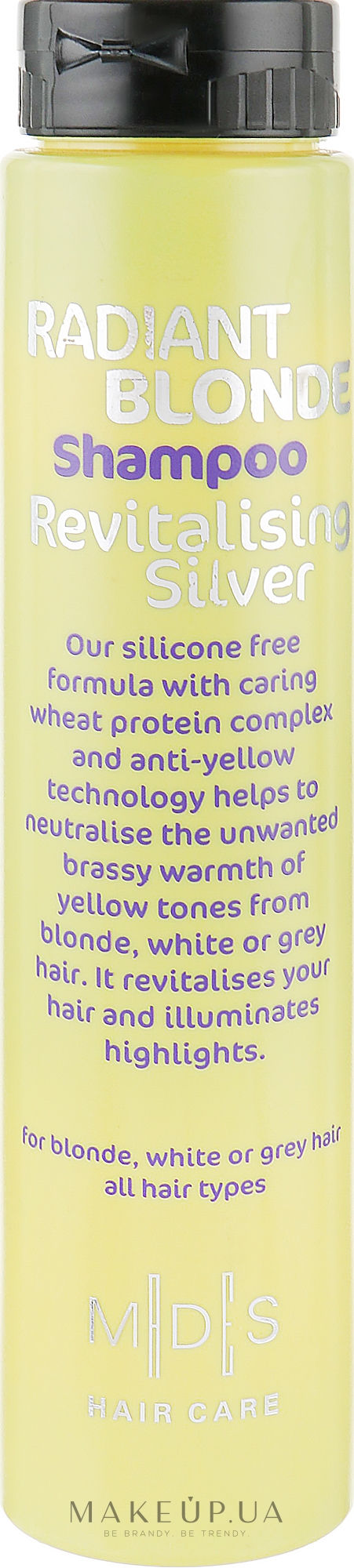 Шампунь - Mades Cosmetics Radiant Blonde Shampoo Revitalising Silver — фото 250ml