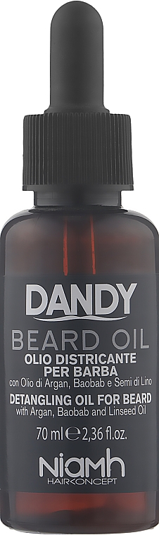 Масло для бороды и усов - Niamh Hairconcept Dandy Beard Oil — фото N1