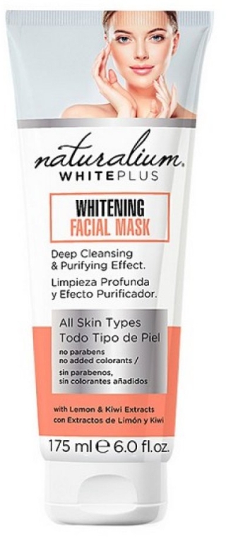 Отбеливающая маска для лица - Naturalium White Plus Whitening Facial Mask — фото N1