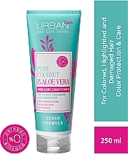 Кондиціонер для захисту кольору волосся - Urban Pure Coconut & Aloe Vera Hair Conditioner — фото N2