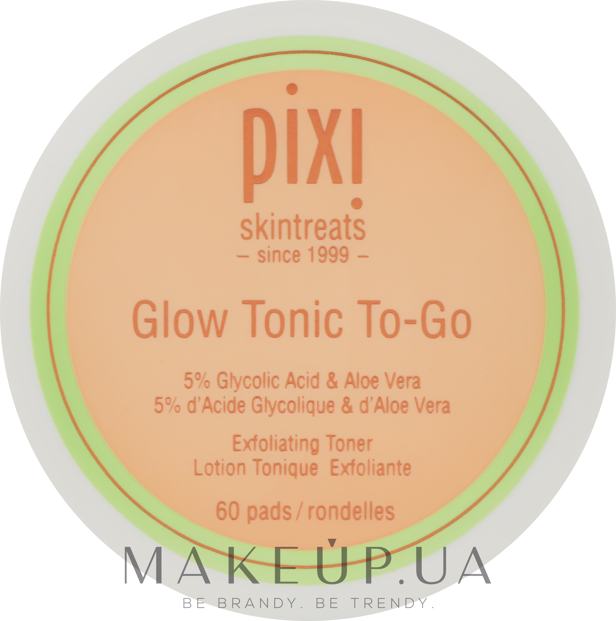Диски пропитанные тоником - Pixi Glow Tonic To-Go Exfoliating Toner Pads — фото 60шт