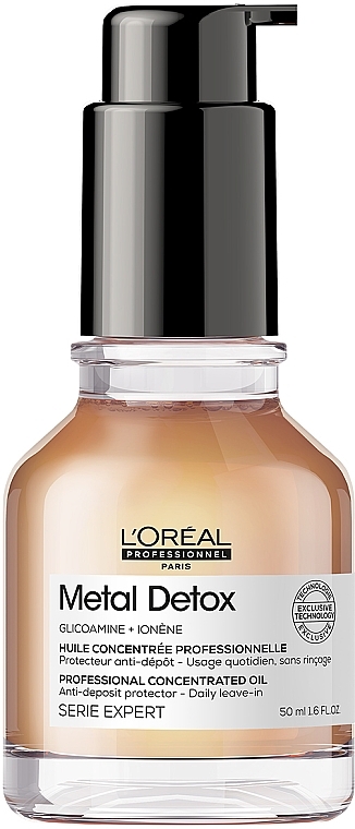 Профессиональное масло для уменьшения ломкости всех типов волос и нежелательного изменения цвета - L'Oreal Professionnel Serie Expert Metal Detox Oil