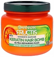 Маска для волосся - Garnier Fructis Goodbye Damage Keratin Hair Bomb — фото N1