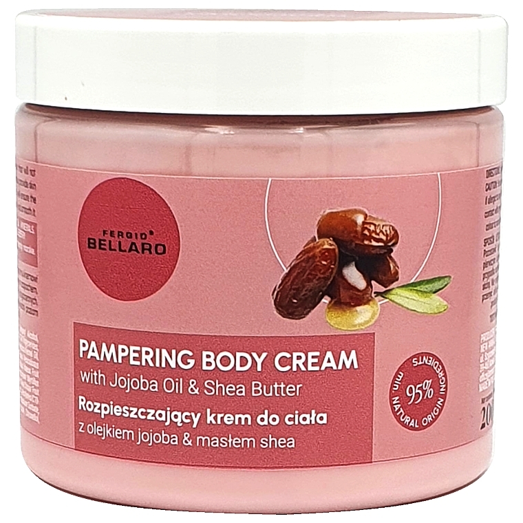 Доглядовий крем для тіла з олією жожоба та маслом ши - Fergio Bellaro Pampering Body Cream — фото N1