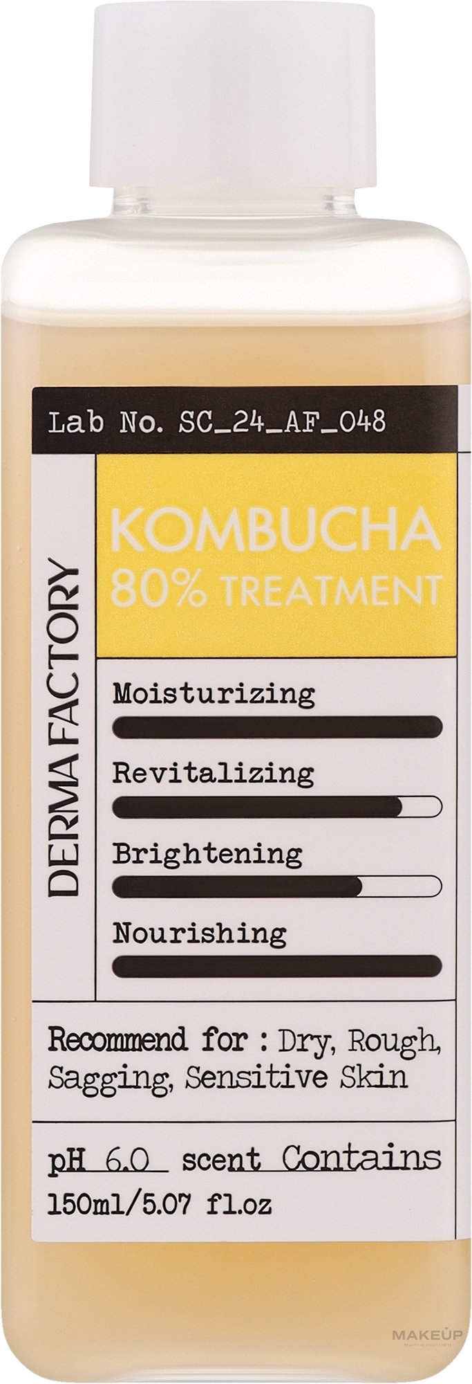 Живильна есенція-тонер для обличчя з екстрактом комбучі - Derma Factory Kombucha 80% Treatment — фото 150ml