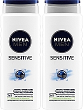 Набір - NIVEA MEN Sensitive (sh/gel/2x500ml) — фото N1