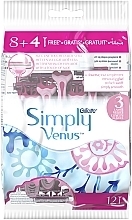 Одноразові станки для гоління, 12 шт. - Gillette Venus 3 Simply — фото N2