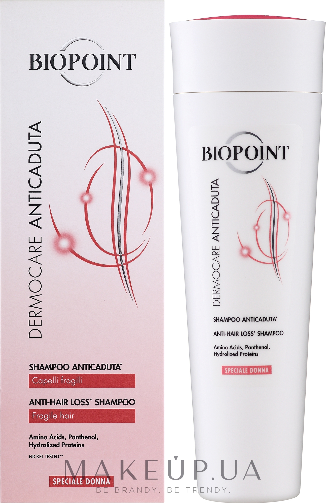 Шампунь проти випадіння волосся для жінок - Biopoint Shampoo Anticaduta Donna — фото 200ml