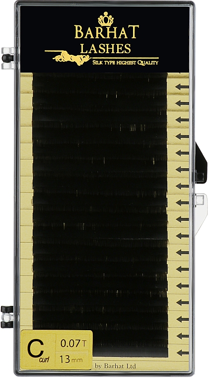 Накладні вії C 0,07 мм (13 мм), 20 ліній - Barhat Lashes — фото N1