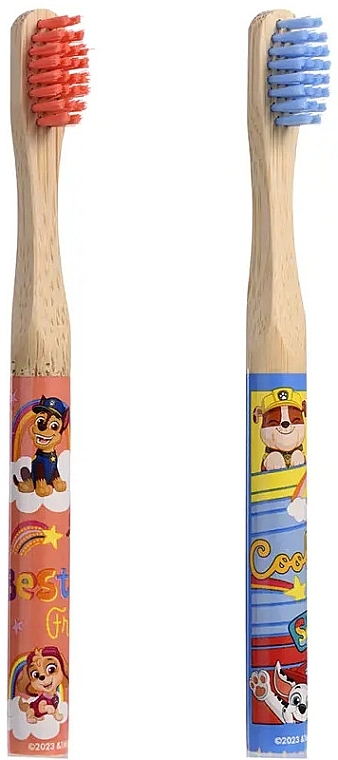 Набор бамбуковых зубных щеток "Paw Patrol" - Take Care Bamboo (Toothbrushes/2stz) — фото N1