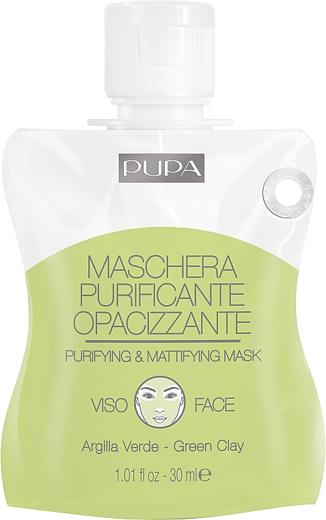 Очищающая и матирующая маска для лица - Pupa Shachet Mask Purifyng & Mattifyng Mask — фото N1