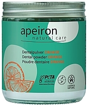 Зубная паста в порошке "Апельсин" - Apeiron Dental Powder Orange — фото N1