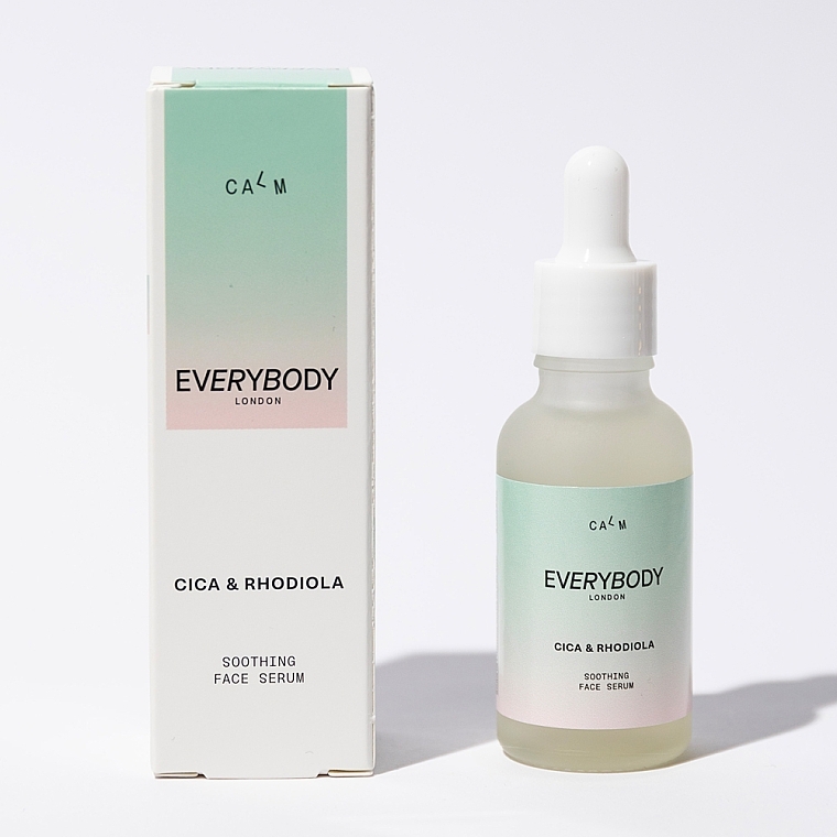 Заспокійлива сироватка з центелою азіатською та екстрактом родіоли - EveryBody Calm Soothing Face Serum — фото N2