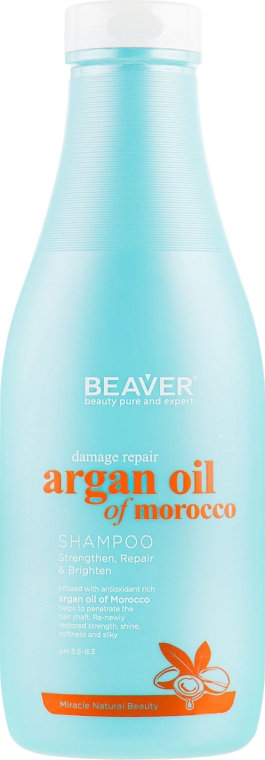 Восстанавливающий шампунь для поврежденных волос с Аргановым маслом - Beaver Professional Damage Repair Argan Oil Of Morocco Shampoo — фото N3