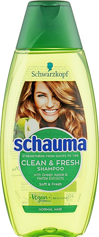 Шампунь для нормального волосся "Зелене яблуко і кропива" - Schauma Clean & Fresh Shampoo With Green Apple & Nettle — фото N3