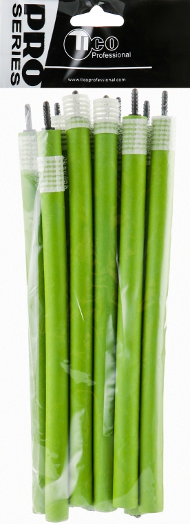 Бигуди гибкие, 240мм, d14, зеленые - Tico Professional — фото N1