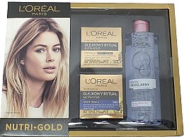 Духи, Парфюмерия, косметика Набор - L'Oreal Paris Nutri Gold (f/cr/50 ml + f/cr/50 ml + micellar/400 ml)