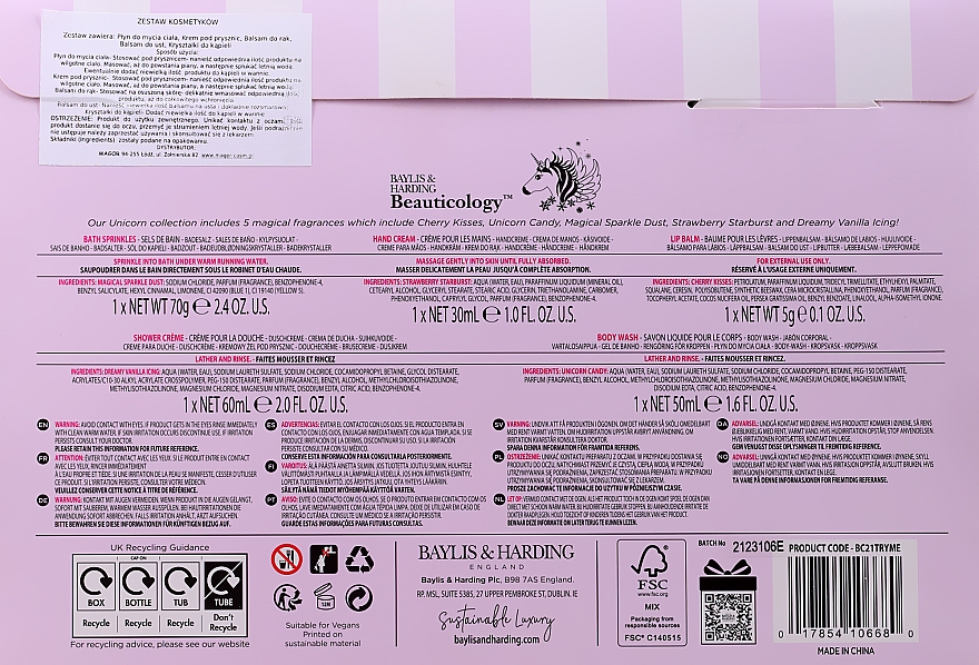 Набор, 5 продуктов - Baylis & Harding Beauticology Unicorn — фото N8