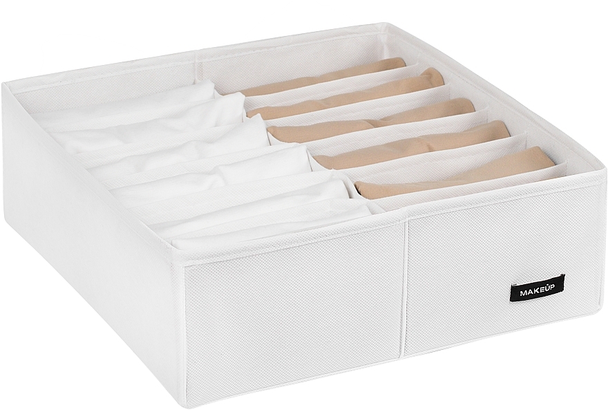Органайзер для хранения с 12 ячейками, белый 30х30х10 см "Home" - MAKEUP Drawer Underwear Organizer White