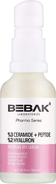 Сироватка для обличчя з пептидами та церамідами - Bebak Intensive BTX Serum — фото N1