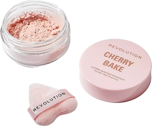 Рассыпчатая пудра - Makeup Revolution Y2K Baby Cherry Bake Loose Powder And Puff — фото N1