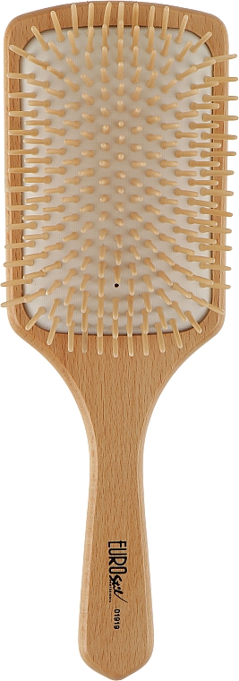 Щітка дерев'яна для волосся 01919 - Eurostil Paddle Cushion Wooden Large