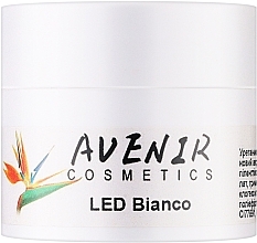 Гель для нарощування нігтів білий - Avenir Cosmetics LED Bianco — фото N1