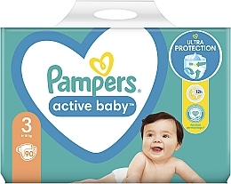 Подгузники Active Baby 3 (6-10 кг), 90 шт - Pampers — фото N2