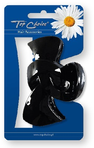 Затискач для волосся, чорний - Top Choice Hair Claw Clip 25563 — фото N1