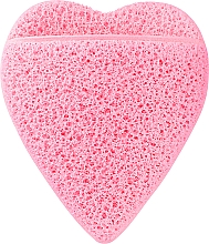 Парфумерія, косметика Спонж конняку для вмивання натуральний "Серце", світло-рожевий - Ruby Face