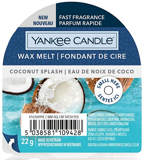 Ароматический воск - Yankee Candle Wax Melt Coconut Splash  — фото N1