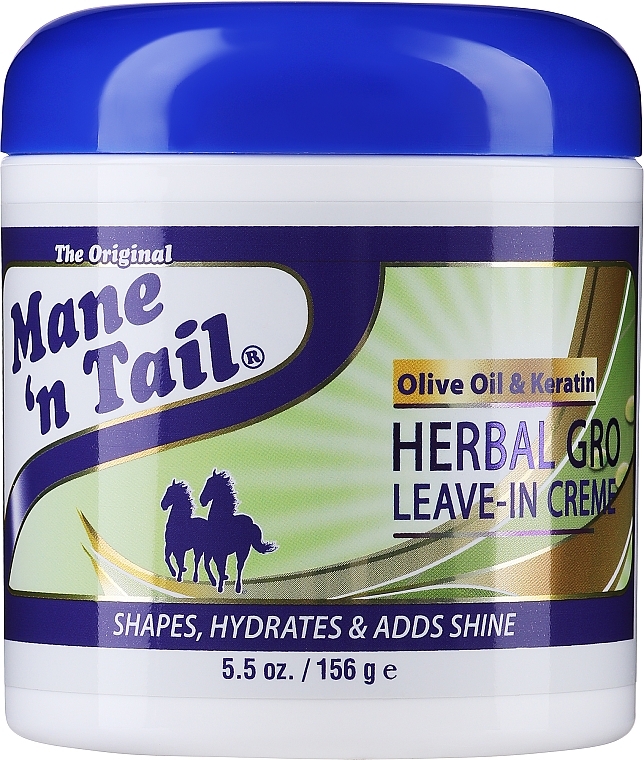 Незмивний крем для волосся - Mane 'n Tail Herbal Gro Leave-In Cream Therapy — фото N1