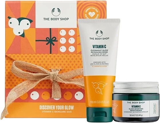 Набор - The Body Shop Discover Your Glow Vitamin C Skincare Duo (f/cr/50ml + mask/100ml) — фото N1